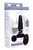 Черная анальная пробка Slim R Smooth Rimming Plug with Remote - 14 см., цвет черный - XR Brands