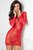 Эффектное коротенькое кружевное платье со шнуровкой, цвет красный, S-L - Rene Rofe