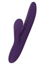 Фиолетовый вибратор с клиторальным стимулятором Nalone Peri - 23,3 см., цвет фиолетовый - Nalone