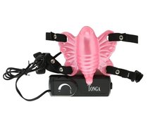 Розовая вибробабочка на ремешках Venus Butterfly