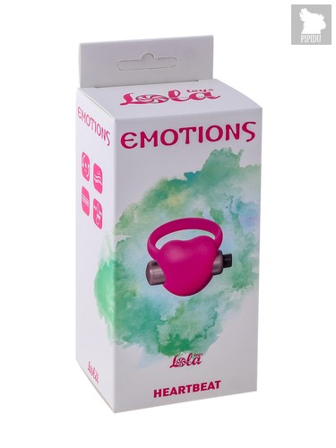 Розовое эрекционное виброкольцо Emotions Heartbeat Light pink, цвет розовый - Lola Toys
