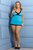 Полупрозрачная сорочка Liessa, цвет голубой/черный, размер 5XL-6XL - Anais