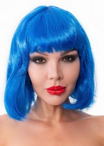 Синий парик-каре с челкой, цвет синий - МиФ