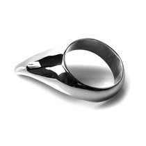Металлическое эрекционное кольцо 55 мм Teardrop Cockring 55 mm, цвет серебряный - O-Products