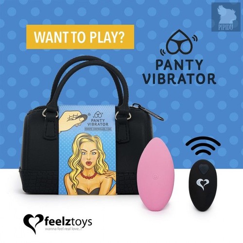 Розовый вибромассажер в трусики с пультом ДУ Panty Vibe Remote Controlled Vibrator, цвет розовый - FeelzToys