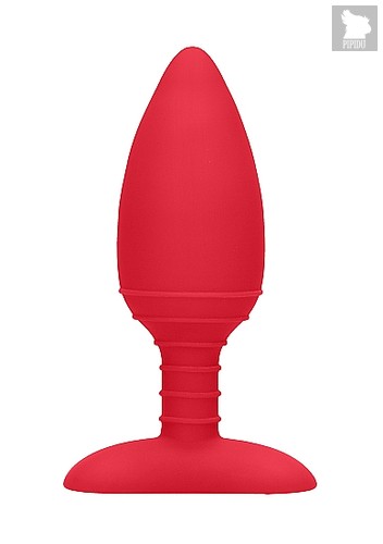 Анальный стимулятор Heating Anal Butt Plug Glow Red SH-ELE015RED - Shots Media