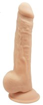 Телесный реалистичный фаллоимитатор на присоске - 22 см., цвет телесный - Dream toys