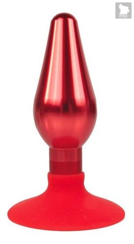 Красная конусовидная анальная пробка - 10 см., цвет красный - Bioritm