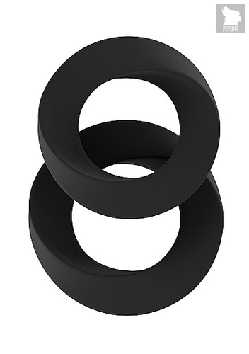 Набор эрекционных колец SONO No.24 Black SH-SON024BLK, цвет черный - Shots Media