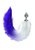 Серебристая анальная пробка с фиолетовым хвостом Galaxy, цвет фиолетовый - Lola Toys