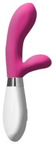 Розовый вибратор-кролик Achilles - 20,5 см., цвет розовый - Shots Media
