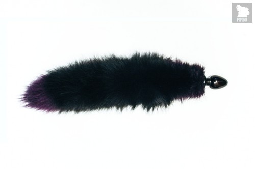 Анальная пробка с лисьим хвостом, 6 см, цвет фиолетовый - Wild Lust
