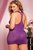 Короткое полупрозрачное платье увеличенного размера, цвет фиолетовый, XL-2XL - Seven`til Midnight