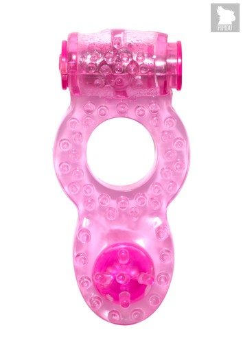 Розовое эрекционное кольцо с вибрацией Rings Ringer, цвет розовый - Lola Toys