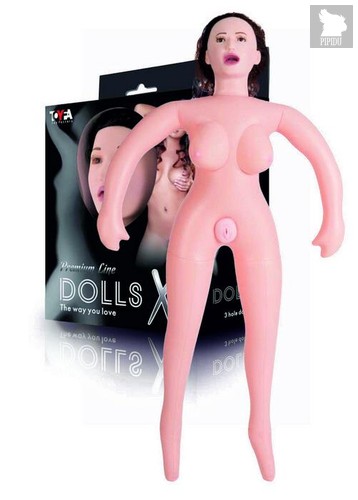 Надувная секс-кукла брюнетка с реалистичной головой - Toyfa