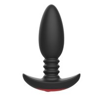 Черная анальная вибропробка Anal Vibrator с пультом ДУ - 13,5 см., цвет черный - I-moon