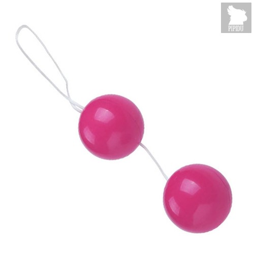 Розовые глянцевые вагинальные шарики, цвет розовый - Baile
