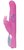 Розовый вибратор LAYLA GIGLI с загнутым кончиком и клиторальным отростком - 25 см, цвет розовый - Seven Creations