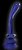 Синий стеклянный стимулятор Icicles №89 с силиконовой присоской - 18 см., цвет синий - Pipedream