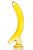 Жёлтый стимулятор-банан из стекла - 16,5 см, цвет желтый - Sexus