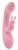 Нежно-розовый вибратор со стимулятором клитора Jumping Rabbit Vibrator - 19,5 см., цвет розовый - Chisa