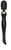 Черный вибратор Oscar - 32,2 см., цвет черный - Winyi