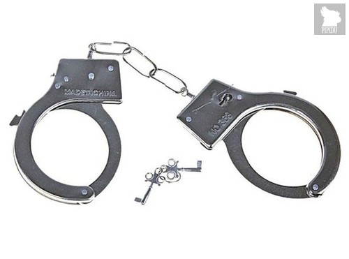 Металлические наручники с регулируемыми браслетами, цвет серебряный - Сима-Ленд