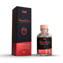 Массажный гель с ароматом клубники Strawberry - 30 мл. - INTT