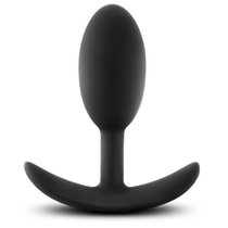 Черная анальная пробка Silicone Vibra Slim Plug Medium - 10,2 см., цвет черный - Blush Novelties