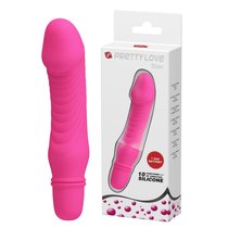 Розовый вибратор Stev - 13,5 см., цвет розовый - Baile