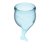 Набор голубых менструальных чаш Feel secure Menstrual Cup, цвет голубой - Satisfyer