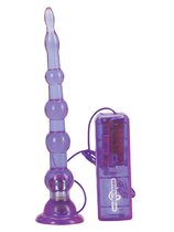 Длинная анальная елочка с вибрацией, цвет фиолетовый - Seven Creations