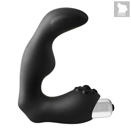 Черный вибромассажер простаты FantASStic Vibrating Prostate Massager - 11,3 см., цвет черный - Dream toys