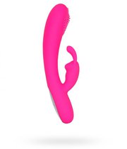 Перезаряжаемый вибромассажер Embrace Massaging Rabbit, цвет розовый - California Exotic Novelties