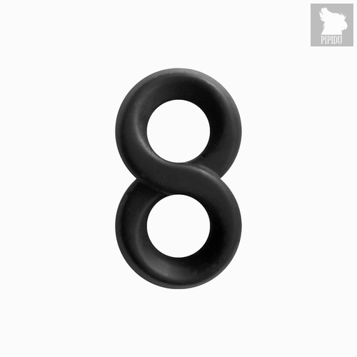 Двойное эрекционное кольцо бесконечность Renegade - Infinity Ring - Black, цвет черный - NS Novelties