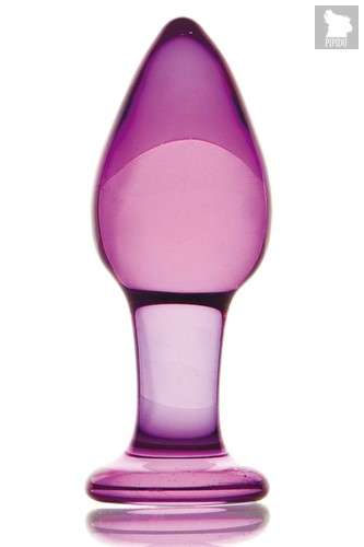 Стеклянный стимулятор-пробка - 11 см, цвет фиолетовый - Sexus
