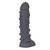 Тёмно-серый фаллоимитатор Троллик с крупными шишечками - 27 см - Erasexa