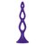 Фиолетовая анальная елочка Silicone Triple Probe - 14,5 см., цвет фиолетовый - California Exotic Novelties