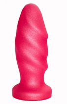 Розовая анальная пробка с рельефом - 12,9 см., цвет розовый - Lovetoy (А-Полимер)