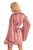 Роскошный пеньюар-кимоно FaomiI с поясочком, цвет розовый, L-XL - Livia Corsetti