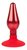 Красная конусовидная анальная пробка - 10 см., цвет красный - Bioritm