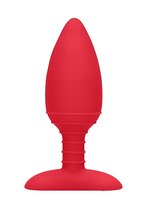 Анальный стимулятор Heating Anal Butt Plug Glow Red SH-ELE015RED - Shots Media