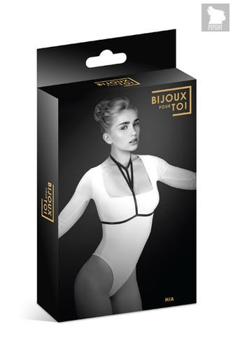 Bijoux Pour Toi Фиксация: упряжь на грудь Миа Harnais de corps elastique Mia, цвет черный - Bijoux Pour Toi