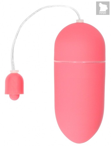 Розовое гладкое виброяйцо Vibrating Egg - 8 см., цвет розовый - Shots Media
