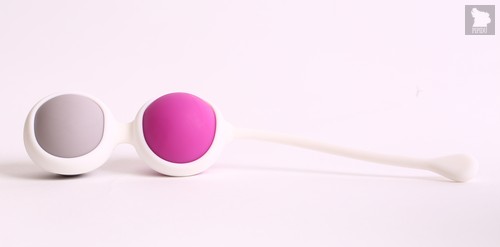 Вагинальные шарики Kegel Love Balls, цвет розовый/серый - White Label
