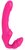 Розовый безремневой страпон с 9 режимами вибрации, цвет розовый - Bioritm