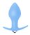 Голубая анальная вибропробка Bulb Anal Plug - 10 см., цвет голубой - Lola Toys