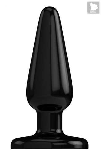 Черная коническая анальная пробка Basic 3 Inch - 7,6 см., цвет черный - Shots Media
