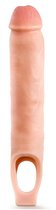 Телесная насадка-удлинитель 11.5 Inch Silicone Cock Sheath Penis Extender - 29,2 см., цвет телесный - Blush Novelties