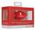 Красная анальная пробка Extra Large Ribbed Diamond Heart Plug - 9,6 см., цвет красный - Shots Media